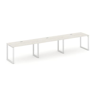 Style Project SN-6O.ORS-052 (Дуб наварра/Белый металл) Рабочая станция односторонняя