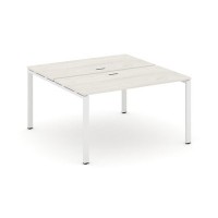 Style Project SN-6P.DRS-023 (Дуб наварра/Белый металл) Рабочая станция двухсторонняя