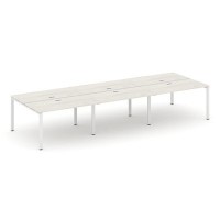 Style Project SN-6P.DRS-082 (Дуб наварра/Белый металл) Рабочая станция двухсторонняя