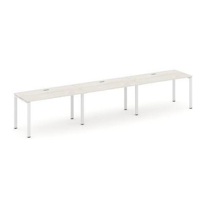 Style Project SN-6P.ORS-041 (Дуб наварра/Белый металл) Рабочая станция односторонняя