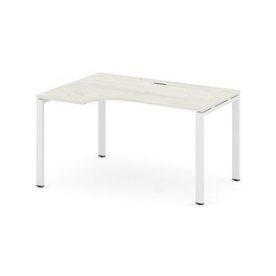 Style Project SN-6P.SPA-002L (Дуб наварра/Белый металл) Стол рабочий эргономичный