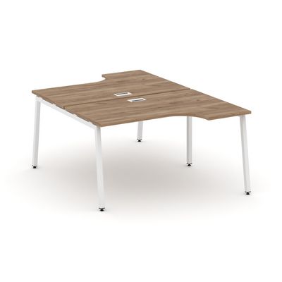 Style Project SN-4A.DRPA-022 (Дуб табак/Белый металл) Рабочая станция эргономичная