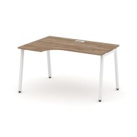 Style Project SN-4A.SPA-021L (Дуб табак/Белый металл) Стол рабочий эргономичный