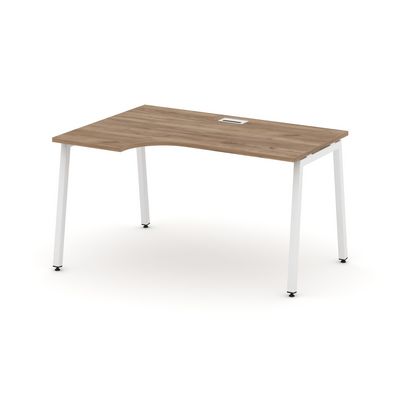 Style Project SN-4A.SPA-021L (Дуб табак/Белый металл) Стол рабочий эргономичный