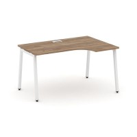 Style Project SN-4A.SPA-022R (Дуб табак/Белый металл) Стол рабочий эргономичный
