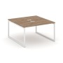 Style Project SN-4O.DRS-013 (Дуб табак/Белый металл) Рабочая станция двухсторонняя