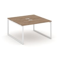 Style Project SN-4O.DRS-014 (Дуб табак/Белый металл) Рабочая станция двухсторонняя