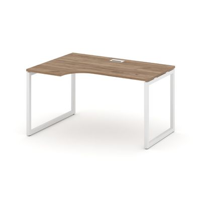 Style Project SN-4O.SPA-002L (Дуб табак/Белый металл) Стол рабочий эргономичный