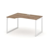 Style Project SN-4O.SPA-021L (Дуб табак/Белый металл) Стол рабочий эргономичный