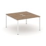Style Project SN-4P.DRS-021 (Дуб табак/Белый металл) Рабочая станция двухсторонняя