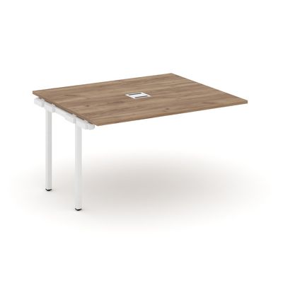 Style Project SN-4P.NSPRG-032 (Дуб табак/Белый металл) Проходной наборный элемент переговорного стола