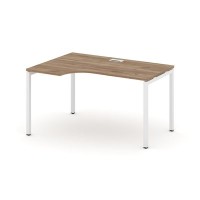 Style Project SN-4P.SPA-012L (Дуб табак/Белый металл) Стол рабочий эргономичный