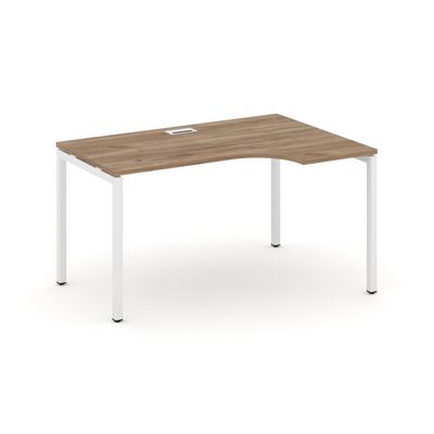 Style Project SN-4P.SPA-012R (Дуб табак/Белый металл) Стол рабочий эргономичный