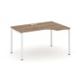Style Project SN-4P.SPA-012R (Дуб табак/Белый металл) Стол рабочий эргономичный