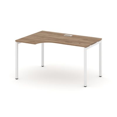 Style Project SN-4P.SPA-021L (Дуб табак/Белый металл) Стол рабочий эргономичный