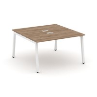 Style Project SN-5A.DRS-002 (Дуб табак/Белый металл) Рабочая станция двухсторонняя