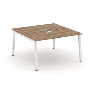 Style Project SN-5A.DRS-023 (Дуб табак/Белый металл) Рабочая станция двухсторонняя