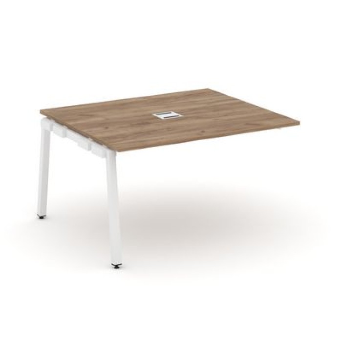 Стайл Проджект SN-5A.NSPRG-032 (Дуб табак/Белый металл) Проходной наборный элемент переговорного стола