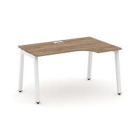 Style Project SN-5A.SPA-011R (Дуб табак/Белый металл) Стол рабочий эргономичный