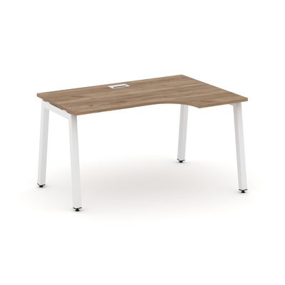 Style Project SN-5A.SPA-012R (Дуб табак/Белый металл) Стол рабочий эргономичный