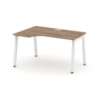 Style Project SN-5A.SPA-021L (Дуб табак/Белый металл) Стол рабочий эргономичный