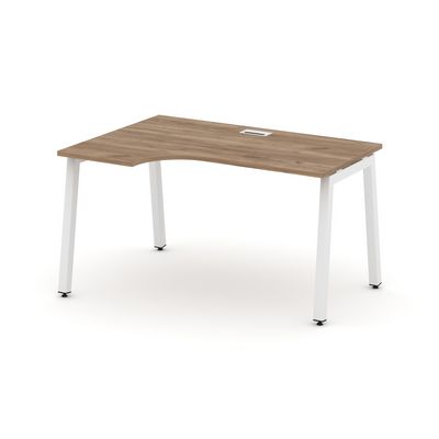 Style Project SN-5A.SPA-021L (Дуб табак/Белый металл) Стол рабочий эргономичный