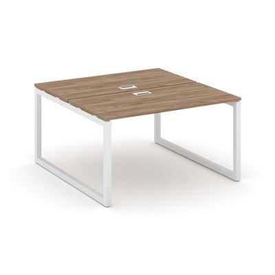 Style Project SN-5O.DRS-001 (Дуб табак/Белый металл) Рабочая станция двухсторонняя