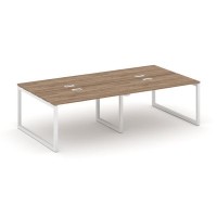 Style Project SN-5O.DRS-032 (Дуб табак/Белый металл) Рабочая станция двухсторонняя