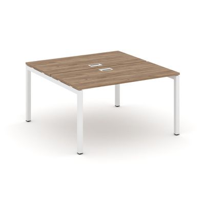 Style Project SN-5P.DRS-021 (Дуб табак/Белый металл) Рабочая станция двухсторонняя