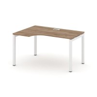 Style Project SN-5P.SPA-002L (Дуб табак/Белый металл) Стол рабочий эргономичный