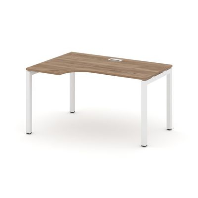 Style Project SN-5P.SPA-002L (Дуб табак/Белый металл) Стол рабочий эргономичный