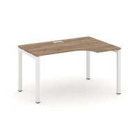 Style Project SN-5P.SPA-022R (Дуб табак/Белый металл) Стол рабочий эргономичный