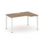 Style Project SN-5P.SPA-022R (Дуб табак/Белый металл) Стол рабочий эргономичный