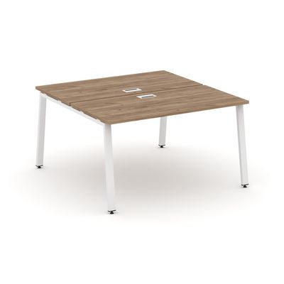 Style Project SN-6A.DRS-003 (Дуб табак/Белый металл) Рабочая станция двухсторонняя