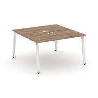 Style Project SN-6A.DRS-023 (Дуб табак/Белый металл) Рабочая станция двухсторонняя