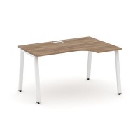 Style Project SN-6A.SPA-012R (Дуб табак/Белый металл) Стол рабочий эргономичный