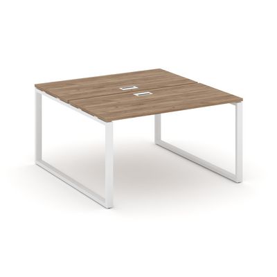 Style Project SN-6O.DRS-021 (Дуб табак/Белый металл) Рабочая станция двухсторонняя