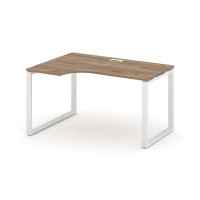 Style Project SN-6O.SPA-012L (Дуб табак/Белый металл) Стол рабочий эргономичный