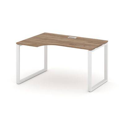 Style Project SN-6O.SPA-012L (Дуб табак/Белый металл) Стол рабочий эргономичный