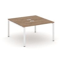 Style Project SN-6P.DRS-002 (Дуб табак/Белый металл) Рабочая станция двухсторонняя