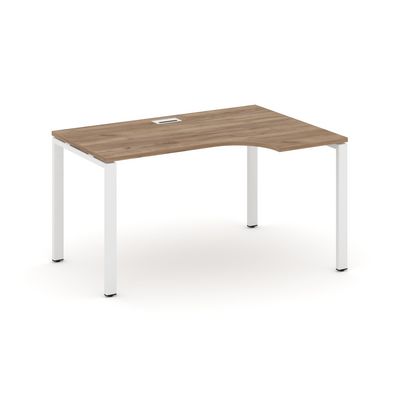 Style Project SN-6P.SPA-022R (Дуб табак/Белый металл) Стол рабочий эргономичный