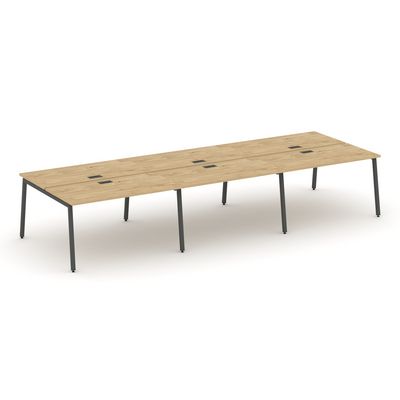 Style Project SN-4A.DRS-073 (Тиквуд светлый/Антрацит металл) Рабочая станция двухсторонняя