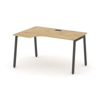 Style Project SN-4A.SPA-021L (Тиквуд светлый/Антрацит металл) Стол рабочий эргономичный