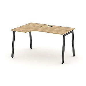 Стайл Проджект SN-4A.SPA-021L (Тиквуд светлый/Антрацит металл) Стол рабочий эргономичный