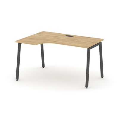 Style Project SN-4A.SPA-022L (Тиквуд светлый/Антрацит металл) Стол рабочий эргономичный