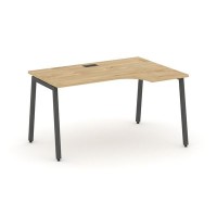 Style Project SN-4A.SPA-022R (Тиквуд светлый/Антрацит металл) Стол рабочий эргономичный
