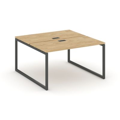 Style Project SN-4O.DRS-012 (Тиквуд светлый/Антрацит металл) Рабочая станция двухсторонняя