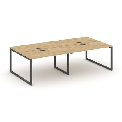 Style Project SN-4O.DRS-051 (Тиквуд светлый/Антрацит металл) Рабочая станция двухсторонняя