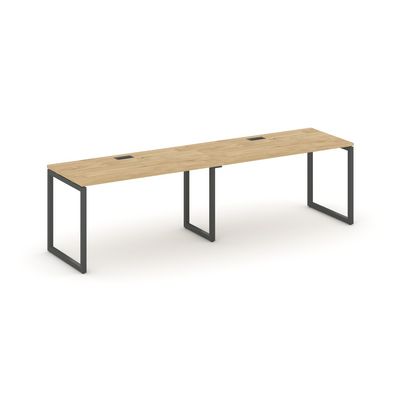 Style Project SN-4O.ORS-002 (Тиквуд светлый/Антрацит металл) Рабочая станция односторонняя