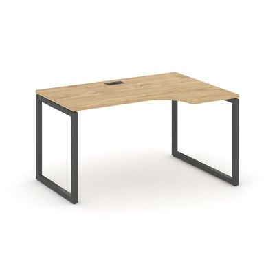 Style Project SN-4O.SPA-001R (Тиквуд светлый/Антрацит металл) Стол рабочий эргономичный